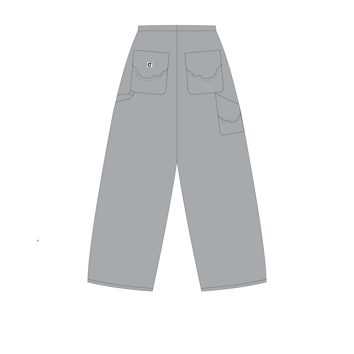 Grey Double Knee Carpenter Sweatpants - Cloude X
