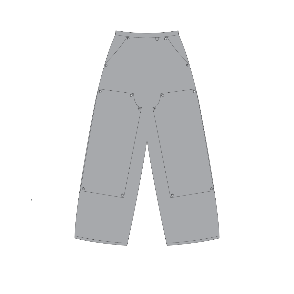 Grey Double Knee Carpenter Sweatpants - Cloude X